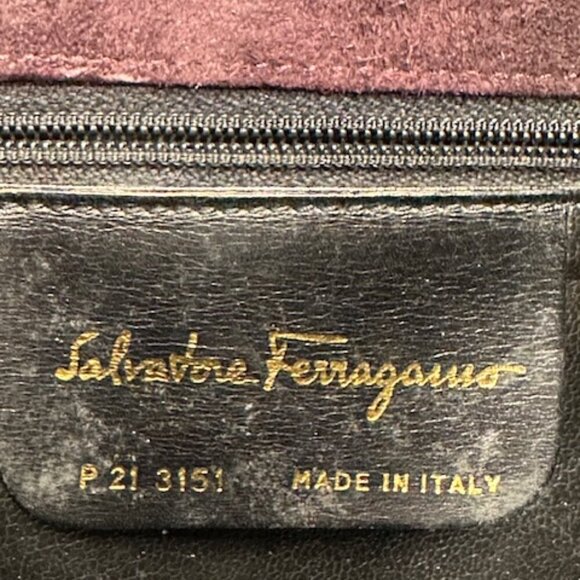 🔥🔥🔥Salvatore Ferragamo Suede Plum/Burgundy Color Crossbody/Shoulder Bag EUC! - Picture 14 of 16